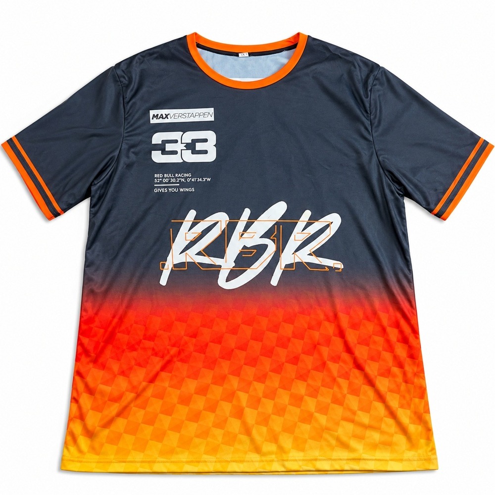 Max Verstappen Mens Size 6XL Red Bull Racing F1 Graphic T Shirt Checkered RBR